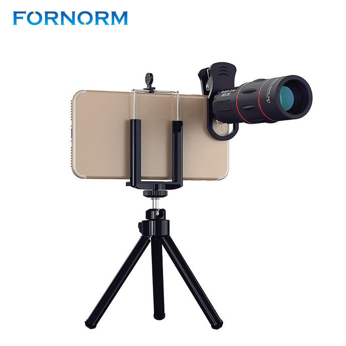 FORNORM 18X Mobile Phone Telescope Lens Tripod Optical Zoom Telescopes Phone