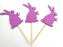 Load image into Gallery viewer, 5pcs Cute Happy Easter Rabbit Cake Toppers Cake Decorating Supplies For Easter Birthday